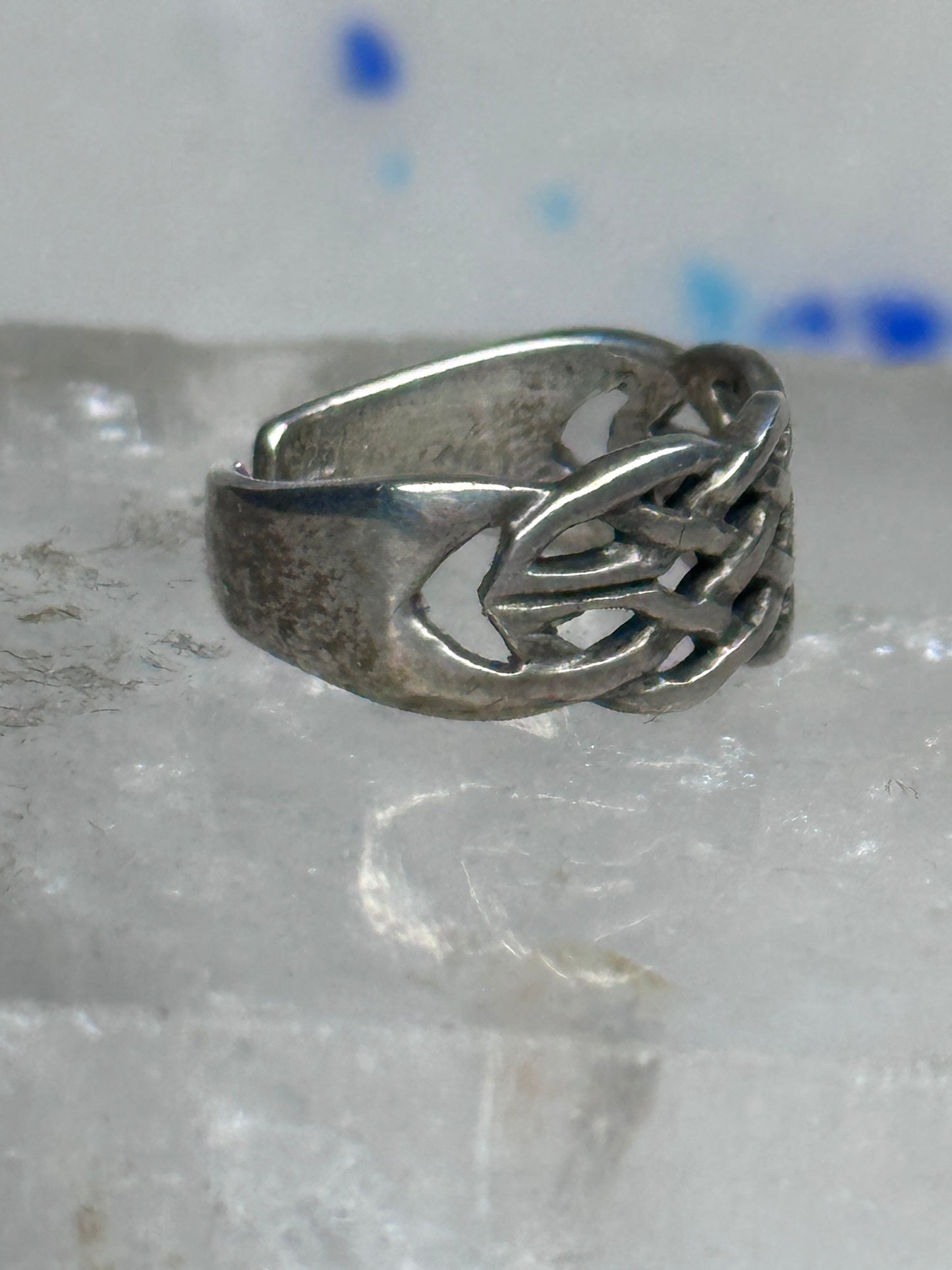 Toe Ring Celtic band Sterling Silver Size 2.50