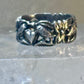 Bird ring heart dove band Valentine love heart size 5 sterling silver women girls