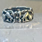 Bird ring heart dove band Valentine love heart size 5 sterling silver women girls