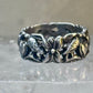 Bird ring heart dove band Valentine love heart size 5 sterling silver women girls