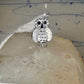 Owl ring snowy Zuni Mother of pearl size 6.5 by Reginda Kallestewa sterling silver