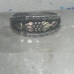 Vintage Black Hills Gold Sterling Silver Grape Leaves Band Ring Size 7.75 5.2g