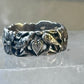 Bird ring heart dove band Valentine love heart size 5 sterling silver women girls