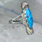 Black Hills Gold Ring long turquoise leaves band size 7.50 sterling silver women girls