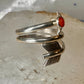 Arrow ring coral band size 8 southwest wraps around sterling silver