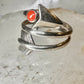 Arrow ring coral band size 8 southwest wraps around sterling silver