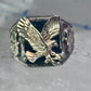 Black Hills Gold Ring Eagle leaves band size 8.75 sterling silver women men