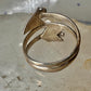 Arrow ring coral band size 8 southwest wraps around sterling silver