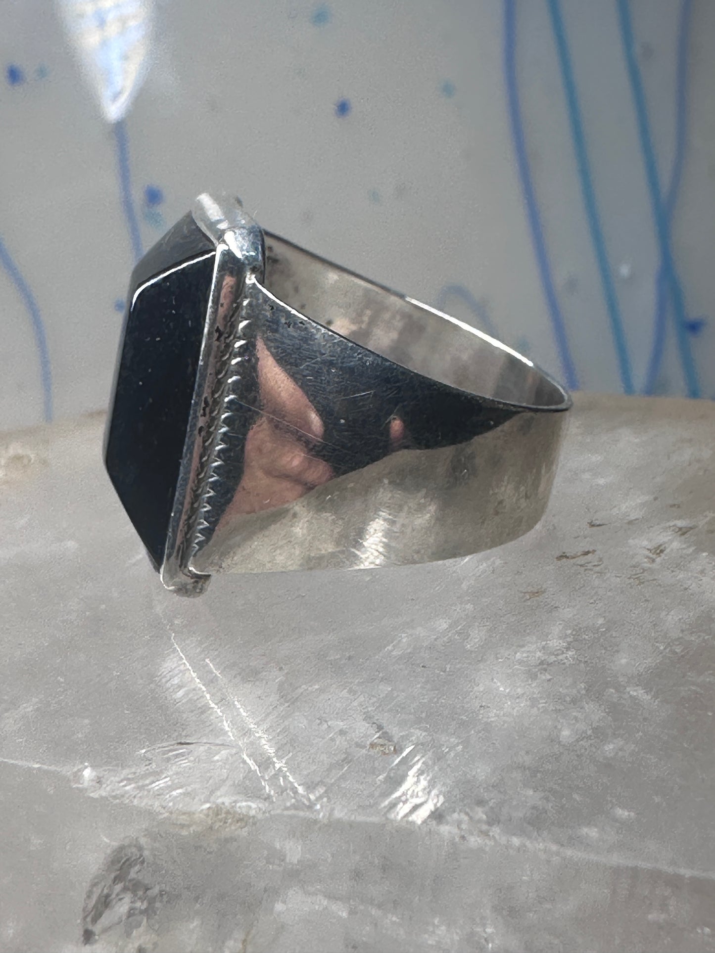 Modern ring size 10.50 sterling silver women men