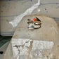Arrow ring coral band size 8 southwest wraps around sterling silver
