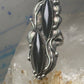 Navajo ring long onyx size 6.25 sterling silver women