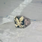 Black Hills Gold Ring Eagle leaves band size 8.75 sterling silver women men