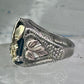 Black Hills Gold Ring Eagle leaves band size 8.75 sterling silver women men