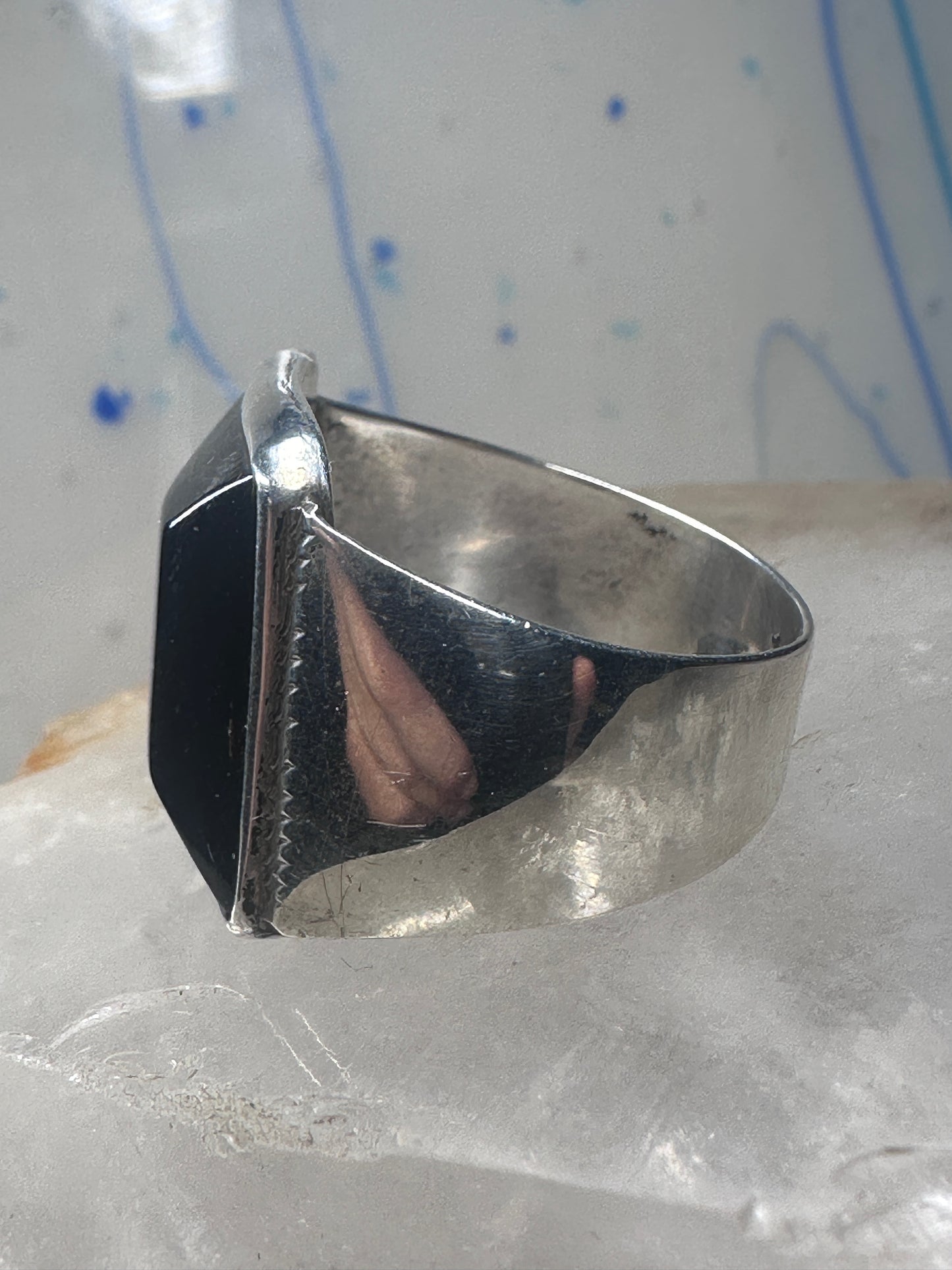 Modern ring size 10.50 sterling silver women men