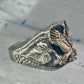 Black Hills Gold Ring Eagle leaves band size 8.75 sterling silver women men