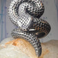 Snake ring Rattlesnake band size 10 sterling silver men women