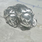 Vintage Sterling Silver Twin Cherub Face Statement Ring Size 5-5.25 Heavy 9.5g