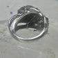 Vintage Sterling Silver Twin Cherub Face Statement Ring Size 5-5.25 Heavy 9.5g