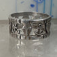 Antique Hope Ring Charity Faith Cross Anchor Heart Band Sterling Silver AS IS