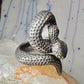 Snake ring Rattlesnake band size 10 sterling silver men women