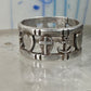 Antique Hope Ring Charity Faith Cross Anchor Heart Band Sterling Silver AS IS