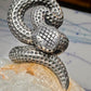 Snake ring Rattlesnake band size 10 sterling silver men women
