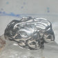 Vintage Sterling Silver Twin Cherub Face Statement Ring Size 5-5.25 Heavy 9.5g