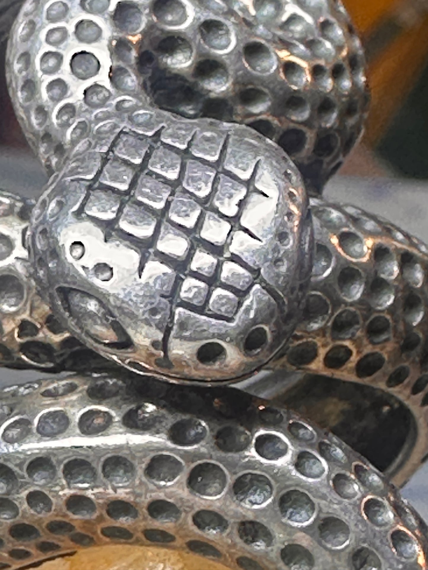 Snake ring Rattlesnake band size 10 sterling silver men women