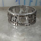 Antique Hope Ring Charity Faith Cross Anchor Heart Band Sterling Silver AS IS