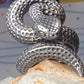 Snake ring Rattlesnake band size 10 sterling silver men women