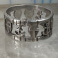 Antique Hope Ring Charity Faith Cross Anchor Heart Band Sterling Silver AS IS