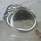 Vintage Sterling Silver Twin Cherub Face Statement Ring Size 5-5.25 Heavy 9.5g