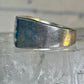 Zuni ring opals ? inlay band with blue stones size 6.7 sterling silver women men