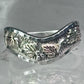 Black Hills Gold Ring leaves wavy band size 8 sterling silver women men