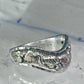 Black Hills Gold Ring leaves wavy band size 8 sterling silver women men