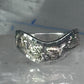 Black Hills Gold Ring leaves wavy band size 8 sterling silver women men