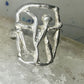 Abstract figurative ring human figure brutalist band size 8 sterling silver figurative brutalist women