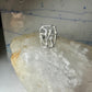 Abstract figurative ring human figure brutalist band size 8 sterling silver figurative brutalist women