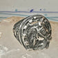 Horse ring horseshoe band southwestern size 5 cowgirl pinky sterling silver women