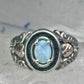 Black Hills Gold Ring opal leaves band size 7 sterling silver women men