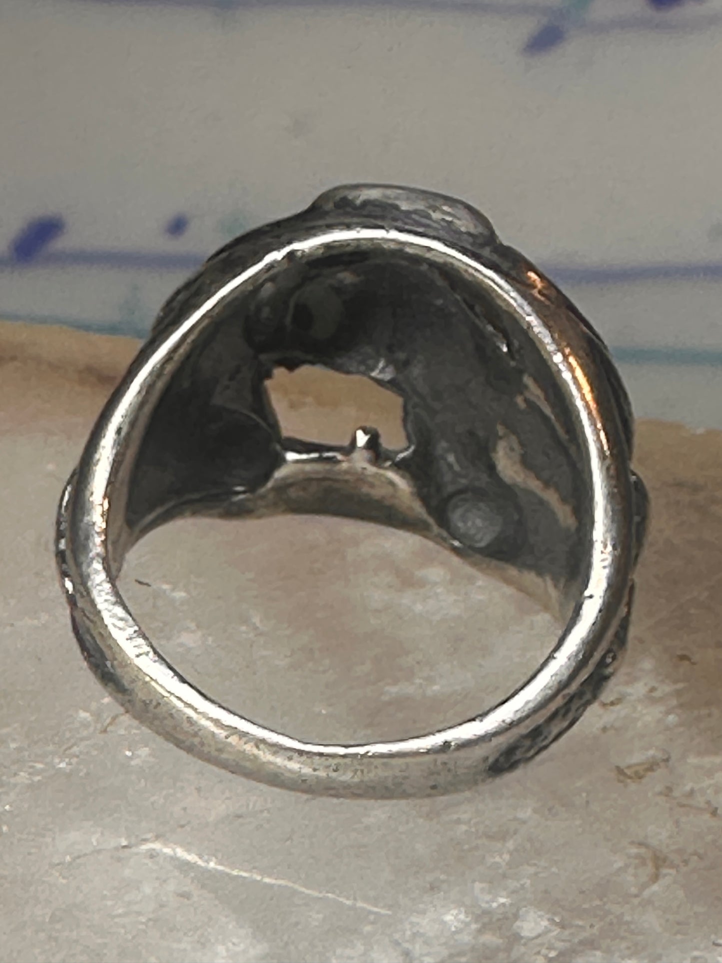 Horse ring horseshoe band southwestern size 5 cowgirl pinky sterling silver women