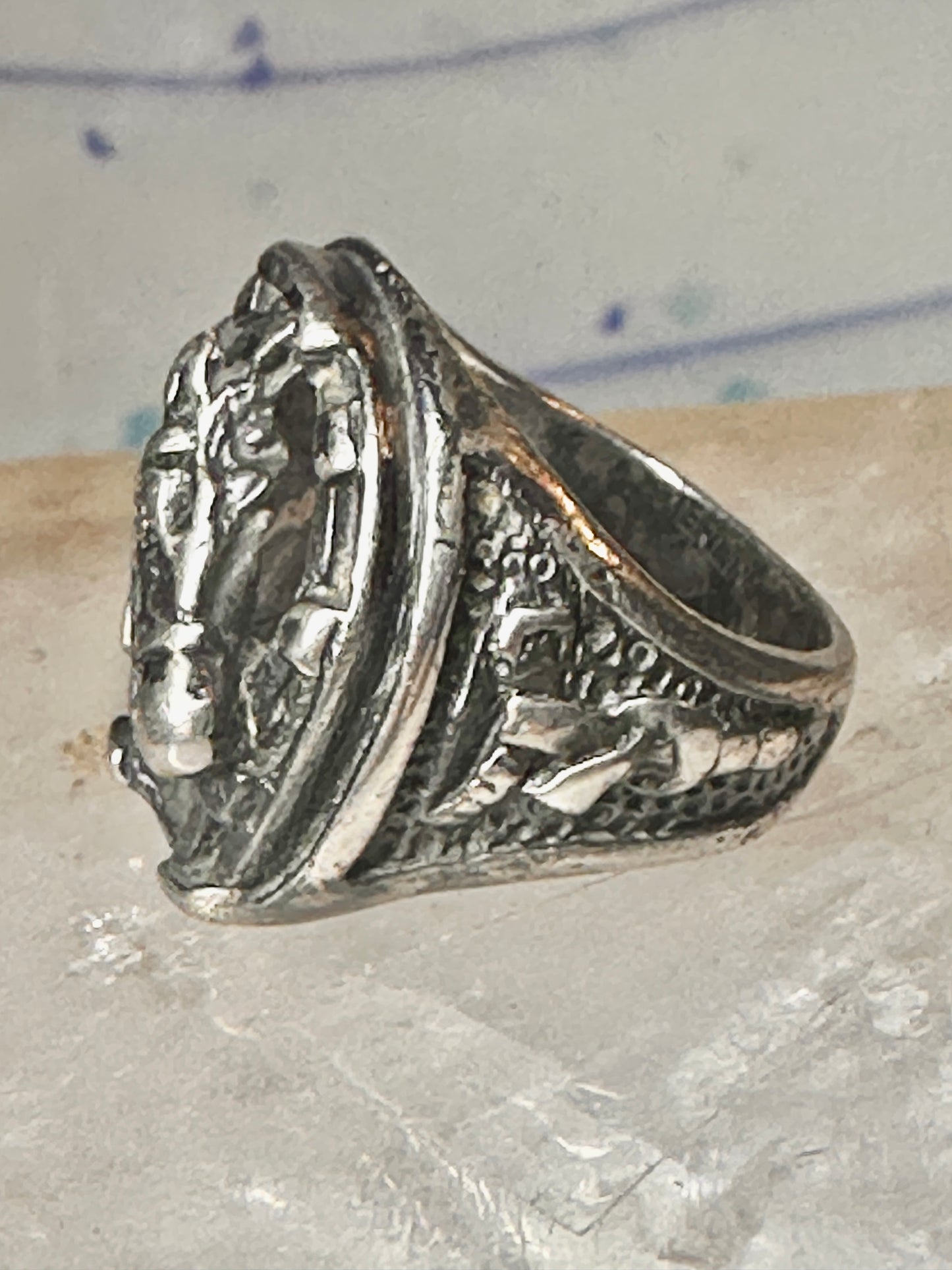 Horse ring horseshoe band southwestern size 5 cowgirl pinky sterling silver women