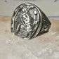Horse ring horseshoe band southwestern size 5 cowgirl pinky sterling silver women