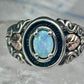 Black Hills Gold Ring opal leaves band size 7 sterling silver women men
