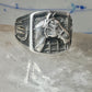 Horse ring horseshoe band southwestern size 10 cowboy sterling silver women men