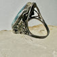 Art Nouveau ring Floral Art Deco leaves band Size 4.25 Sterling Silver women girls