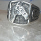 Horse ring horseshoe band southwestern size 10 cowboy sterling silver women men