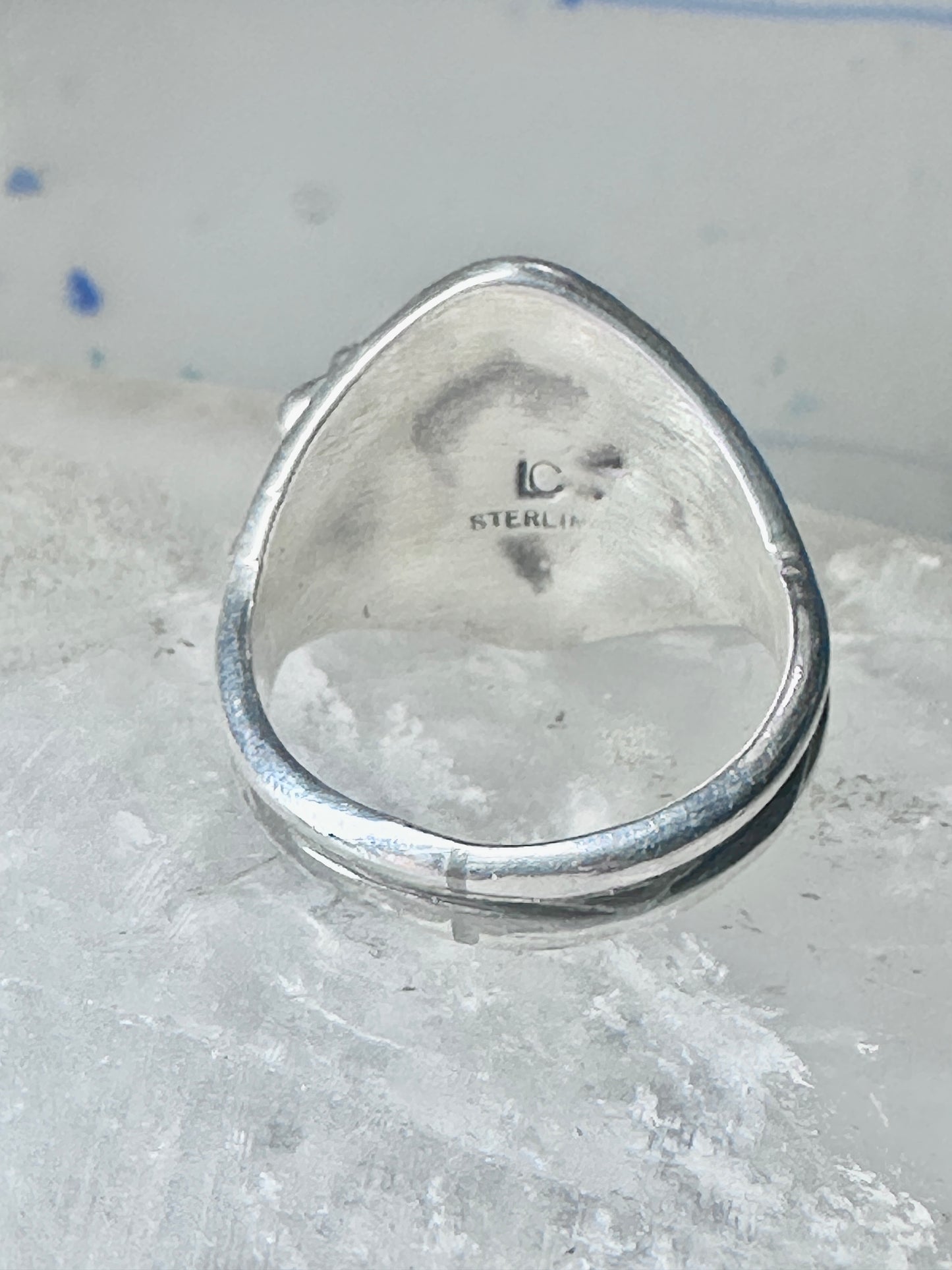 Navajo ring leaves cigar band size 8.50 sterling silver women girls