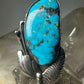 Navajo ring longTurquoise size 6.50 sterling silver women