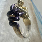 Figurative ring naked lady holding snake band size 7 sterling silver women